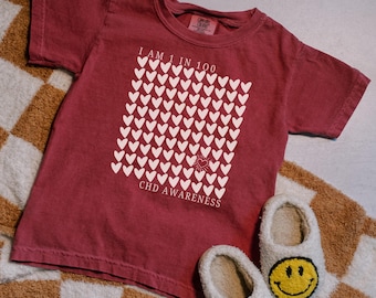 Heart Warrior-shirt voor kinderen CHD Awareness-shirt CHD-shirt voor kinderen HLHS-shirt voor kinderen 1 in 100 Heart Mama Heart Walk-shirt voor peuters