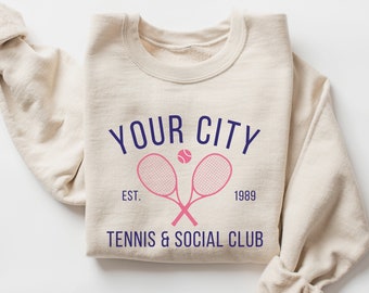 Tennis Sweatshirt For Women Tennis Club Sweatshirt Apres Tennis Sweatshirt Tennis Shirt Old Money Aesthetic Sweatshirt Tennis Captain Gifts