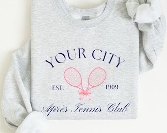 Tennis Sweatshirt For Women Tennis Club Sweatshirt Apres Tennis Sweatshirt Tennis Shirt Old Money Aesthetic Sweatshirt Tennis Captain Gifts