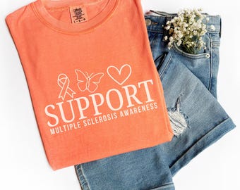 Multiple sclerose shirt Multiple sclerose bewustzijn MS Awareness shirt MS Support shirt MS T-shirt multiple sclerose shirts MS Walk shirt