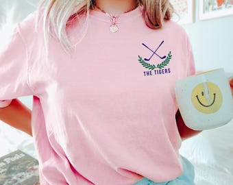 Gepersonaliseerde golfshirt Golf Mom-shirt Golf Mom-T-shirt Senioren meisje golf Senioren golfshirt Golf Coquette Mom-sweater Golf Mom-sweater