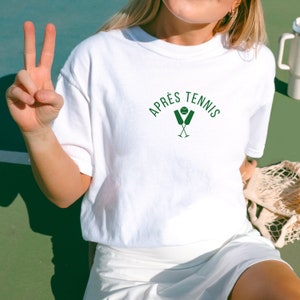 Chemise de tennis après-midi Cadeaux capitaine de tennis Sweat-shirt après tennis Chemise club de tennis Trucs preppy T-shirt de tennis dames Chemise de l&#39;équipe de tennis
