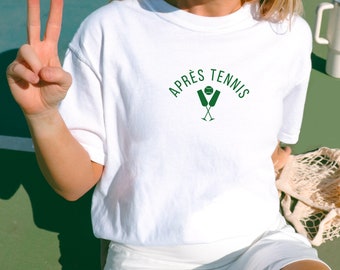 Apres Tennis Shirt Tennis Captain Gifts Apres Tennis Sweatshirt Tennis Club Shirt Preppy Stuff Ladies Tennis T Shirt Tennis Team Shirt