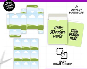 Plantilla de juego de cartas DIY: Cartas de póker imprimibles y caja (descarga digital)