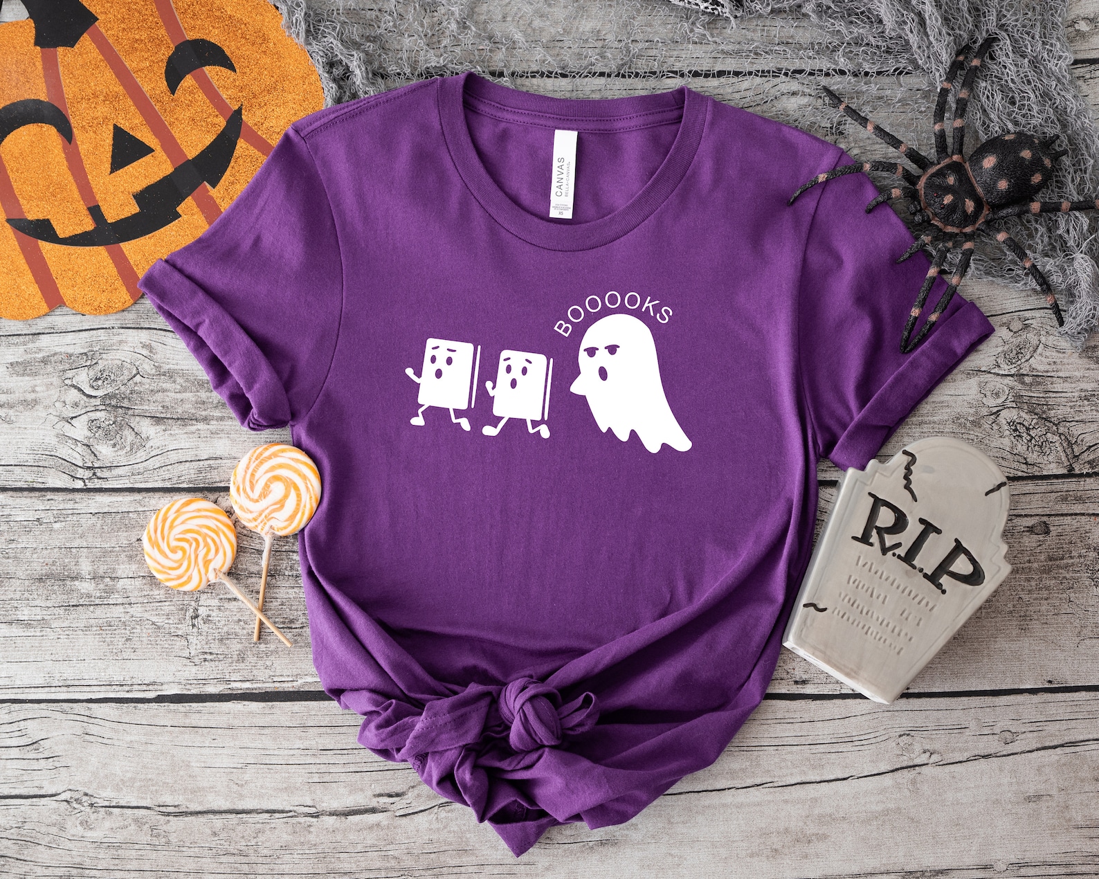 Booooks Shirt Ghost Books Halloween Teacher Tshirt Ghost Etsy