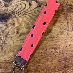 Watermelon seed keychain wristlet