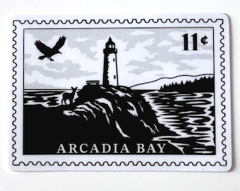 Pegatina de vinilo impermeable inspirada en la serie "Life is Strange" de Arcadia Bay