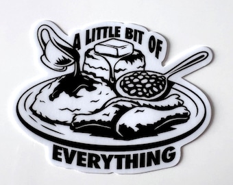 Pegatina de música indie de Lizzy McAlpine inspirada en "Un poco de todo"