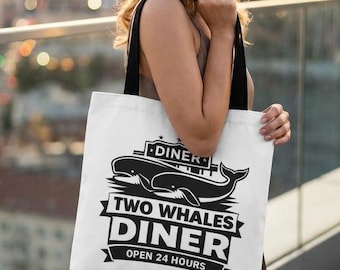 Bolsa de tela con el logotipo inspirado en Life is Strange de Two Whales Diner