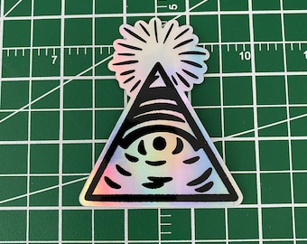 Pegatina de vinilo impermeable del videojuego Life is Strange del grafiti Eye of Providence de Chloe