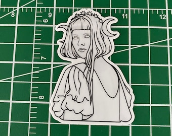 Pegatina de vinilo impermeable de Aurora Aksnes, músico independiente