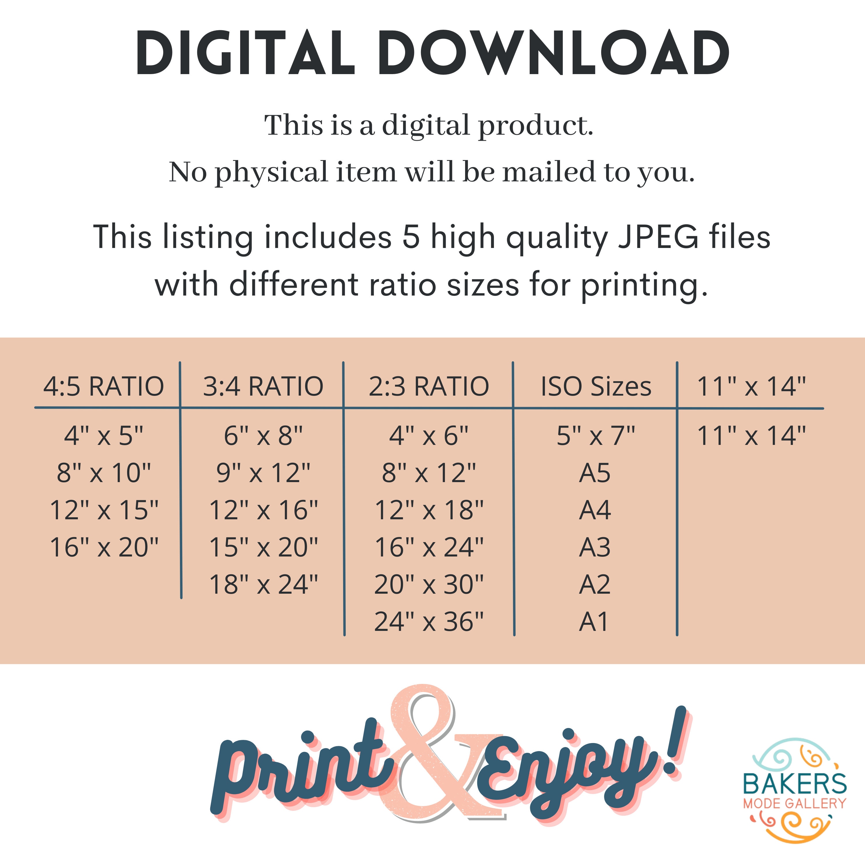 Farmhouse Printable Wall Art Kitchen Measurement Conversions Chart ...