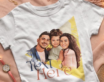 Personalized Cartoon Family Portrait Shirt: Custom Caricature Tee