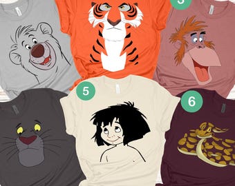 Personalized Jungle Book Characters Shirt: Baloo, Shere Khan