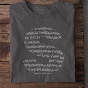 Custom Song Lyric Shirt, Initial Song Lyric Shirt, Personalized Lyric Shirt, Music Lover Birthday Shirt, Name Song Lyric Tshirt