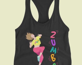 Zumba Racerback Tank: Sporty Workout & Dance Shirt
