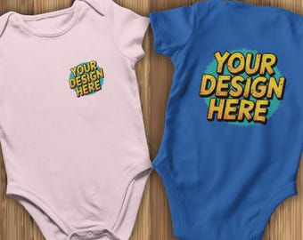 Custom Printed Baby Bodysuit: Personalized Logo or Text Onesie