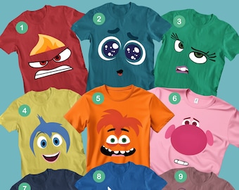 Inside Out 2 Matching Character T-Shirt: Halloween Costume