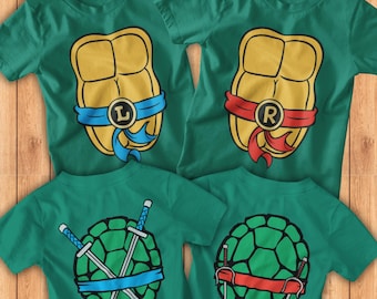 Ninja Turtles Halloween Shirt: Front/Back Matching Family Tees