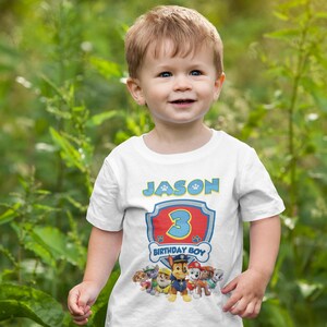 Custom Family Patrol Shirt, Personalized Patrol Birthday Tee, Mom Patrol Shirt, Dad Patrol Shirt, Family Matching Birthday Shirts