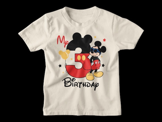 Mickey Mouse 3rd Birthday Boy T-shirt, Disney Party Shirt
