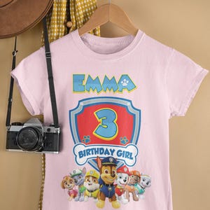Personalized Patrol Birthday Shirt, Custom Family Patrol Tshirt, Patrol Birthday Boy/Girl Shirt, Family Matching Birthday Shirts, Patrol Tee