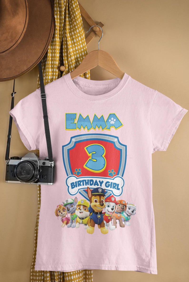 Personalized Patrol Birthday Shirt, Custom Family Patrol Tshirt, Patrol Birthday Boy/Girl Shirt, Family Matching Birthday Shirts, Patrol Tee