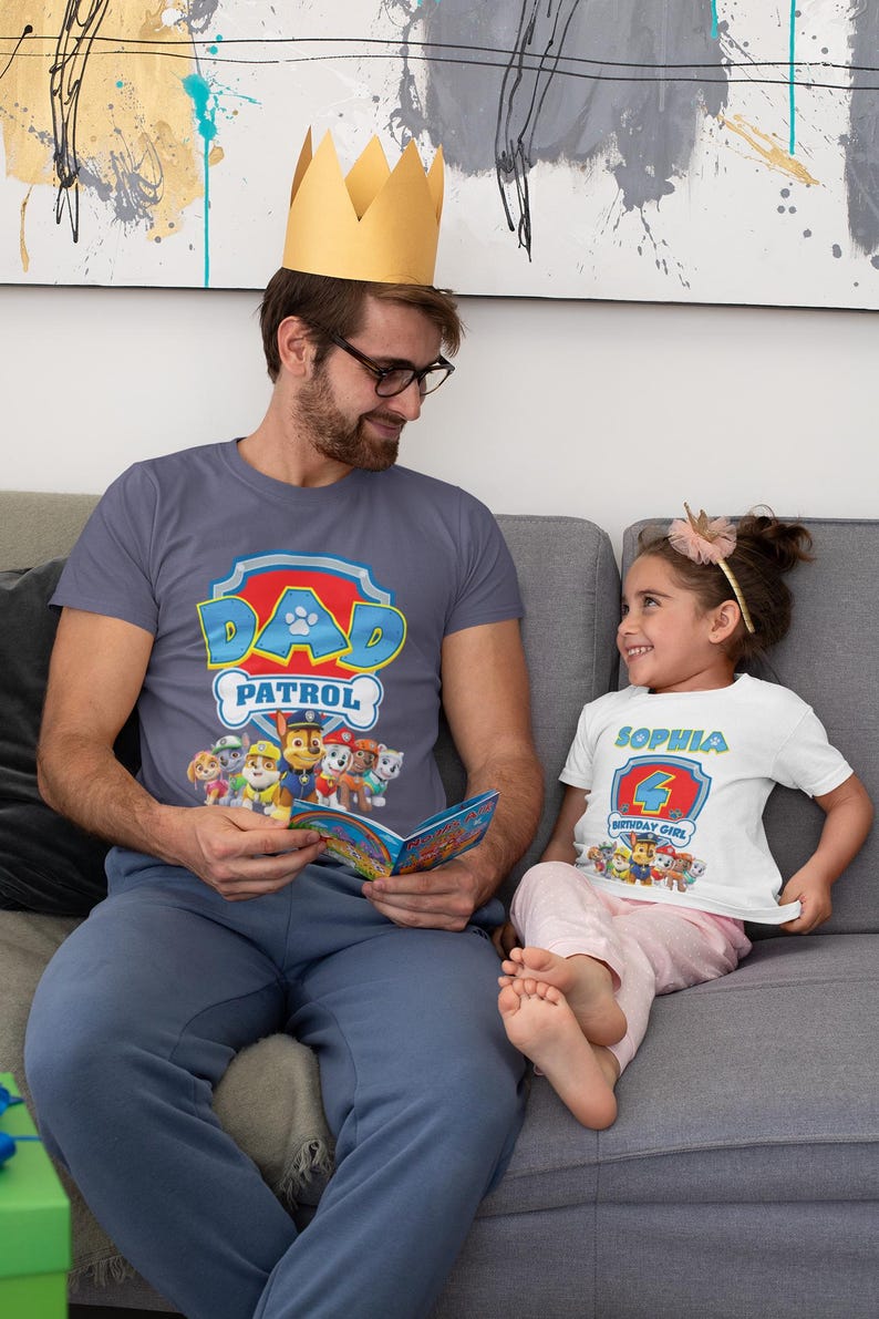 Custom Family Patrol Shirt, Personalized Patrol Birthday Tee, Mom Patrol Shirt, Dad Patrol Shirt, Family Matching Birthday Shirts