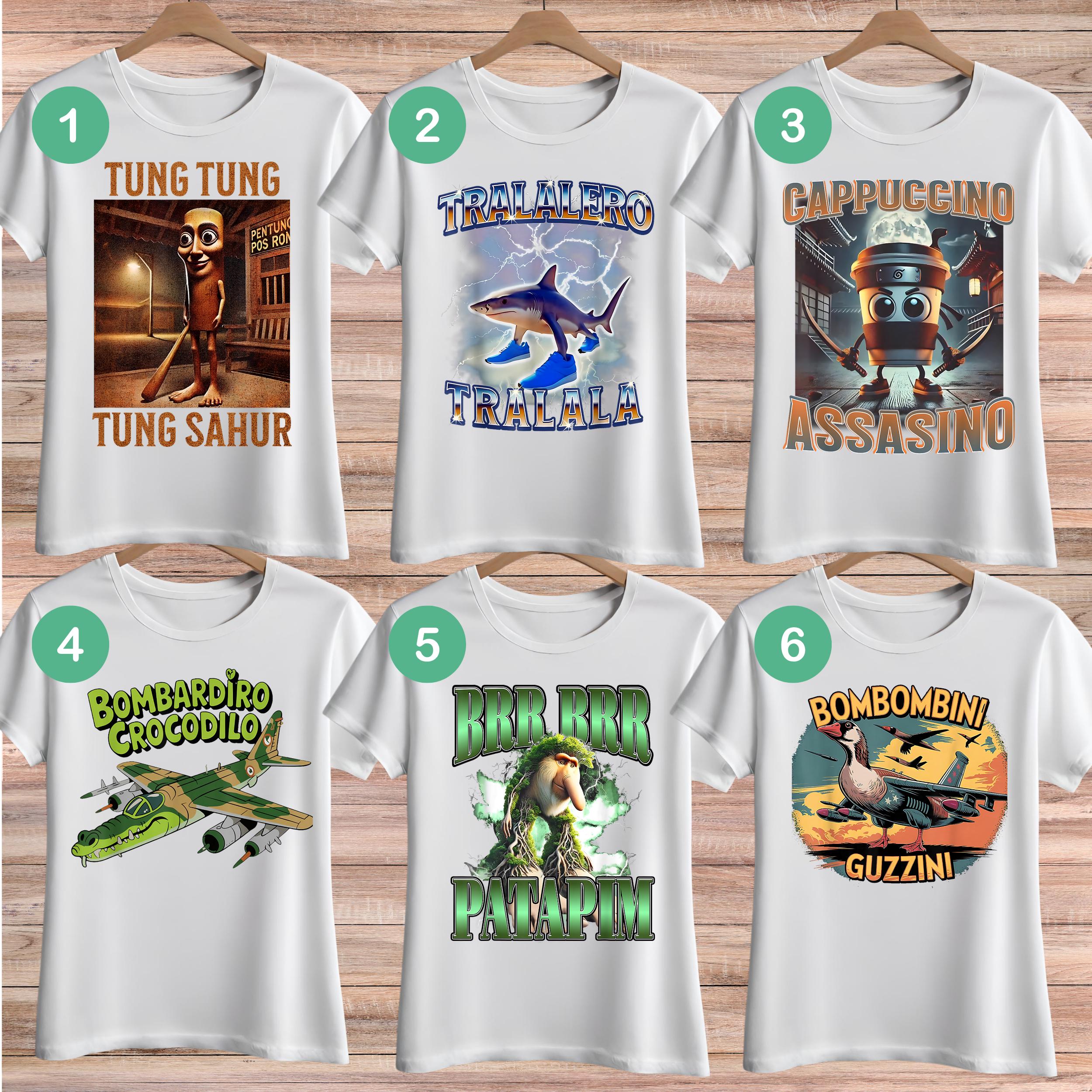 【DEARMINE】Dear Angora Paul T-shirt Italian Brainrot Shirt, Bombardino Crocodilo Shirt