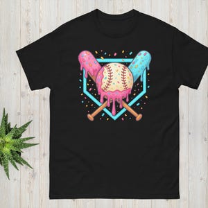 Colorful Dripping Baseball Bats Fan Sports Tee  Boys baseball gifts, baseball t-shirts, custom sports clothing, baseball team gifts