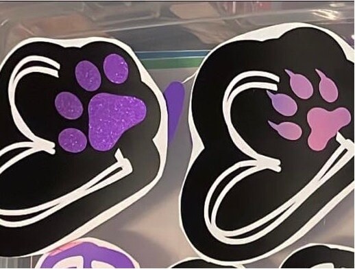 Paw Print Decal, Stickers Set of 4! - Etsy