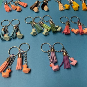 Mini duck keychains with Tassle