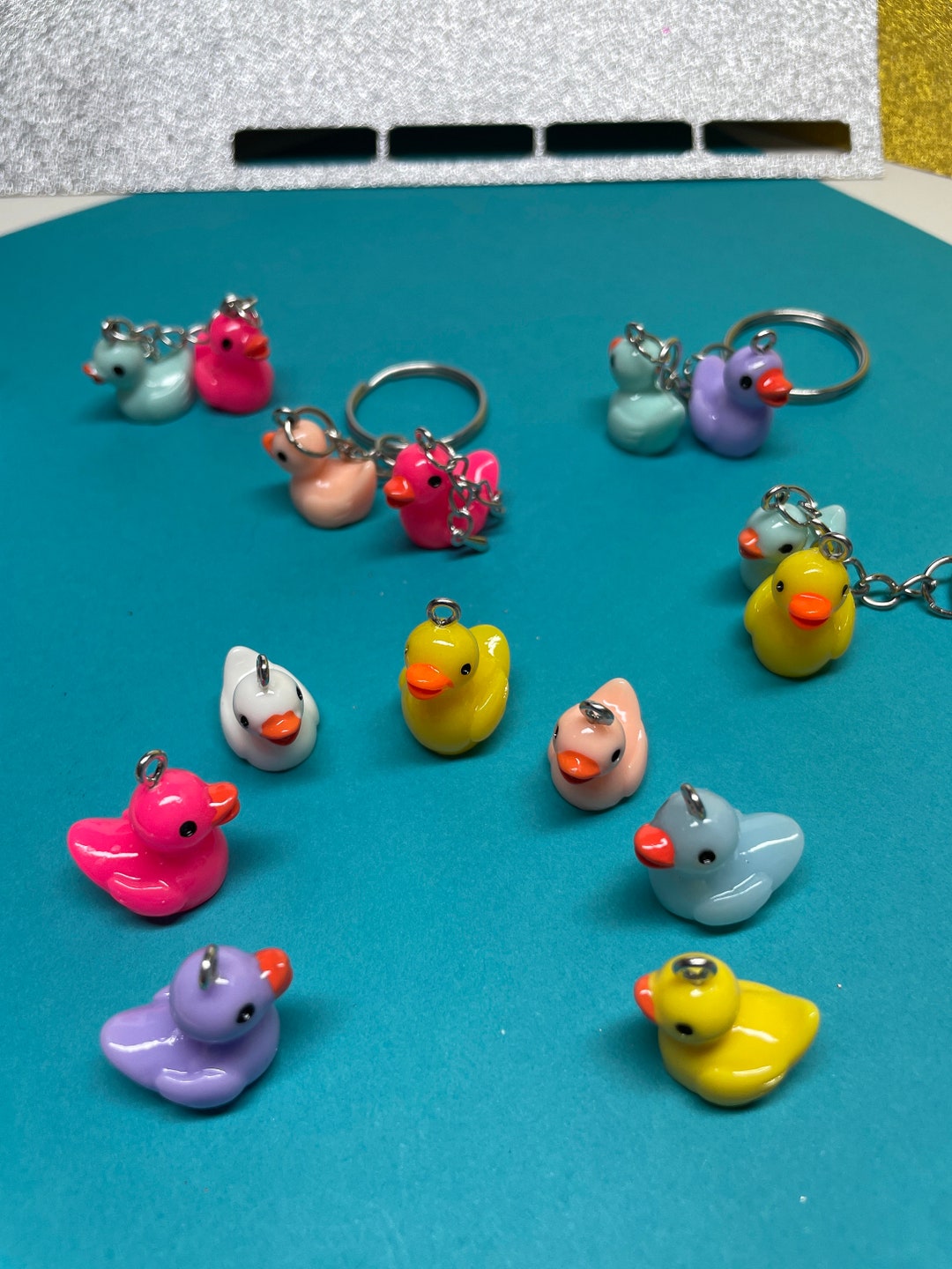 Mini Duck Charms or Key Chains 2 Ducks per Keychain Cruisin Etsy