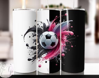 Soccer 20oz Skinny Tumbler Sublimation Wrap (Digital Download)
