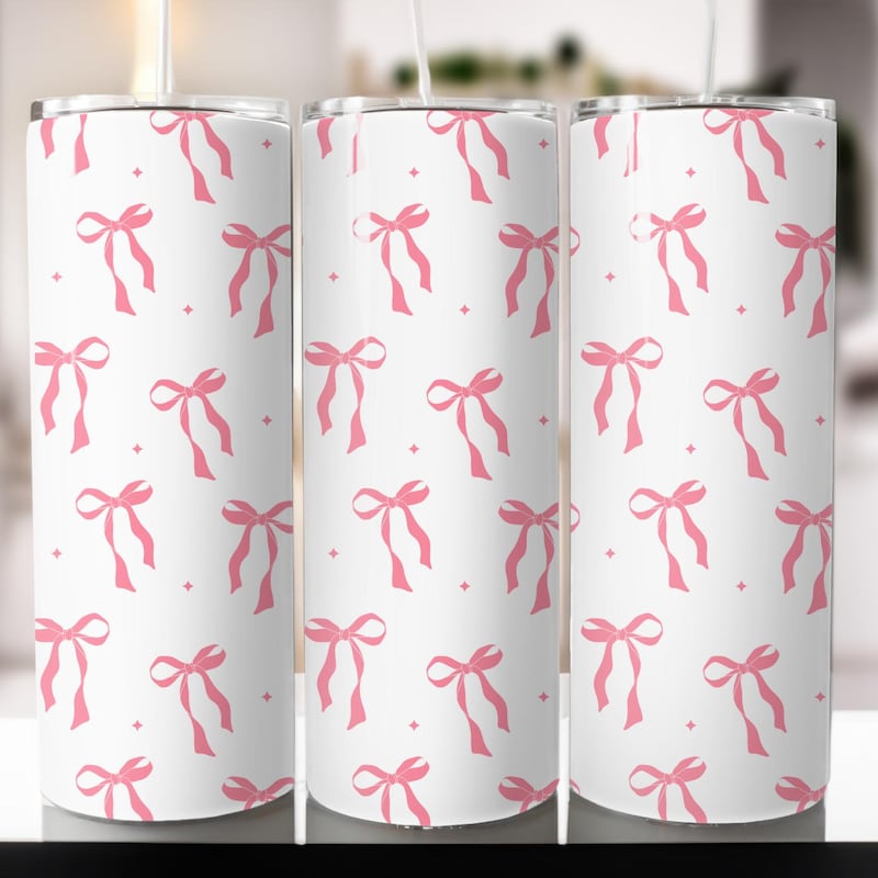 Pink Ribbons for Tumblers - Etsy