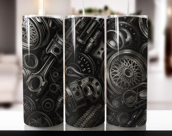 Mechanic Tumbler Wrap: Custom Name Design 20oz (Digital Download SVG/PNG)