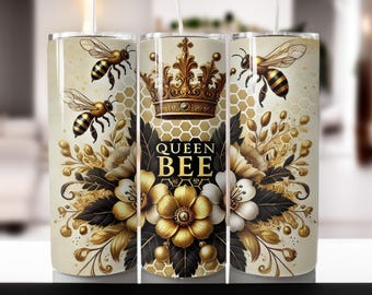 Bee Happy Sunflower 20oz Tumbler Sublimation Design (PNG)