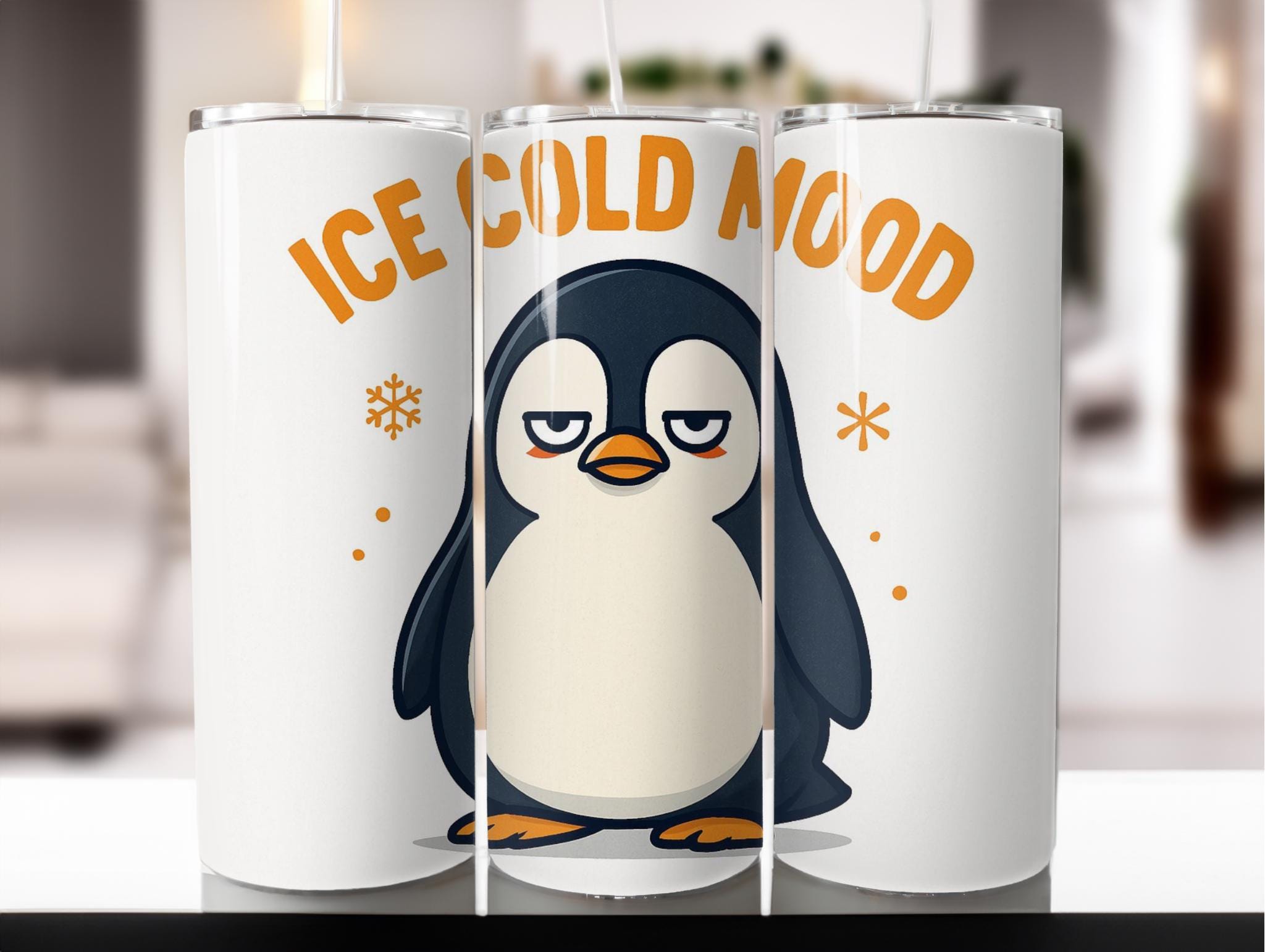Penguin Ice Cold Mood 20oz Tumbler Wrap: Sublimation Design (Digital  Download), image size:2048x1542