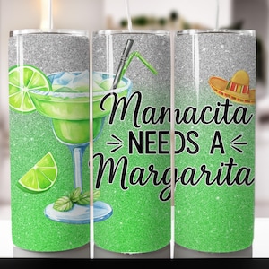 Gobelet à sublimation Margarita, design fin, 20 oz, emballage de sublimation pour gobelet fin, emballages pour gobelets droits et coniques.