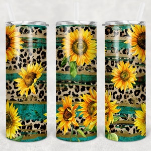 Sunflowers Rustic Tumbler Design PNG 20oz And 30oz Skinny Tumbler Sublimation Wrap,tumbler wraps Designs for Straight and Tapered Tumbler