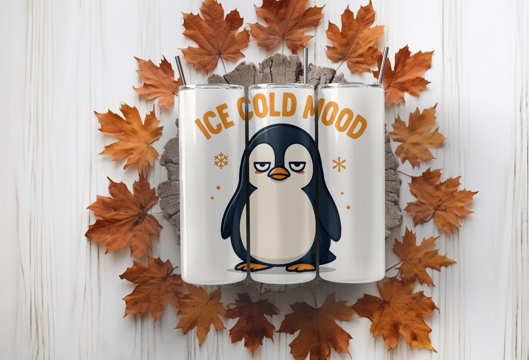 Penguin Ice Cold Mood 20oz Tumbler Wrap: Sublimation Design (digital  Download) - Etsy, image size:2048x1396