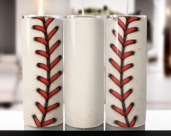 Baseball Tumbler Sublimation Design 20 Unzen Skinny Tumbler Wrap, TumblerDesigns für Straight and Tapered Tumbler, digitales Produkt.
