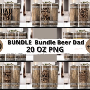 Beer Dad 20oz Tumbler Wrap PNG Bundle (Digital Download)