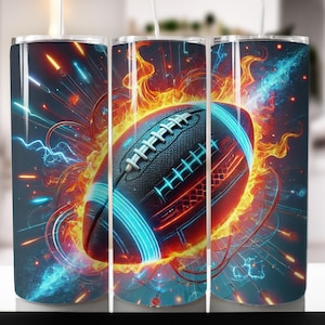 3D Football Tumbler Wrap,20 oz Straight Skinny Tumbler Sublimation Design,Digital Download,PNG File,Football Tumbler PNG,Football PNG