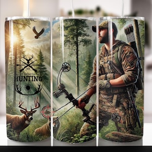 Jagd 20 Unzen dünner Becher Sublimationsentwurf Tier männlicher Hirsch Lieblingsjahreszeit Holzleben Gerade Verpackung PNG Wasserschiebefolie Digitaler Download