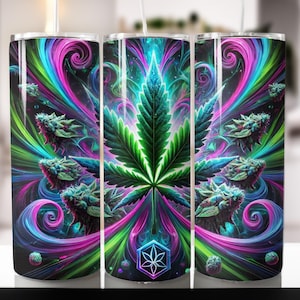Marijuana Leaf Tumbler Wrap - 20oz Skinny Tumbler Sublimation Straight Design - Marijuana Tumbler Wrap - Digital Download