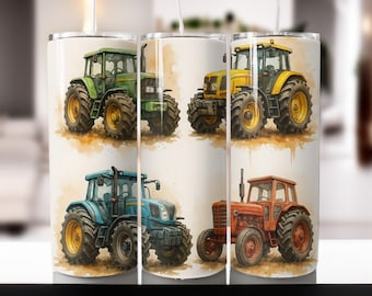Tractor 20 oz Tumbler Wrap - Seamless PNG Tumbler  Design Sublimation, Designs Downloads