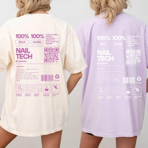 Benutzerdefinierte Nagel Tech Shirt Nagel Künstler Geschenk Manikürist T-Shirt Personalisiertes Nagel Tech Geschenk Cosmetology Grad Geschenk Nagel Techniker Salon Tshirt