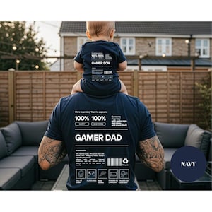 Leveled Up To Daddy Player 2 Has Entered The Game Shirt, Dad and Baby Matching Shirt, Gift For Husband, Gamer Dad Gift, Funny Dad Shirt, Dad