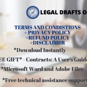 Website Terms and Conditions + Privacy + Refund Policy + Disclaimer Kit|Business Starter Kit|Digital Terms & Conditions Template